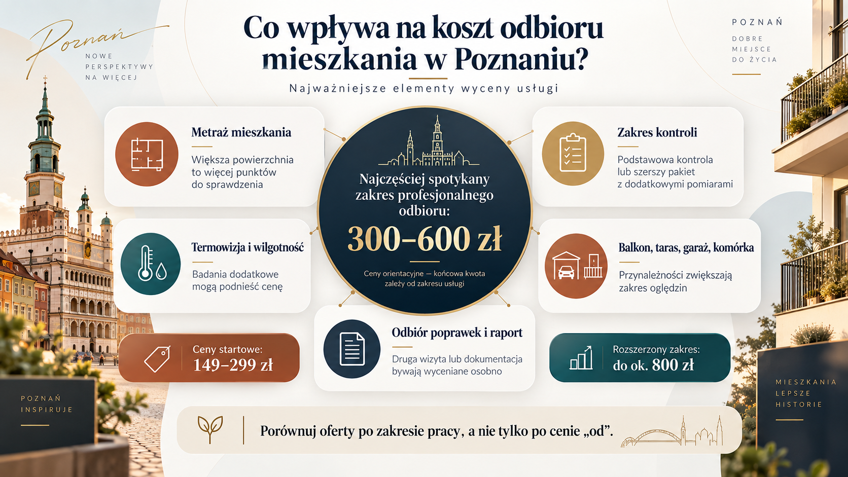 Pięć elementów, które najczęściej kształtują cenę odbioru mieszkania